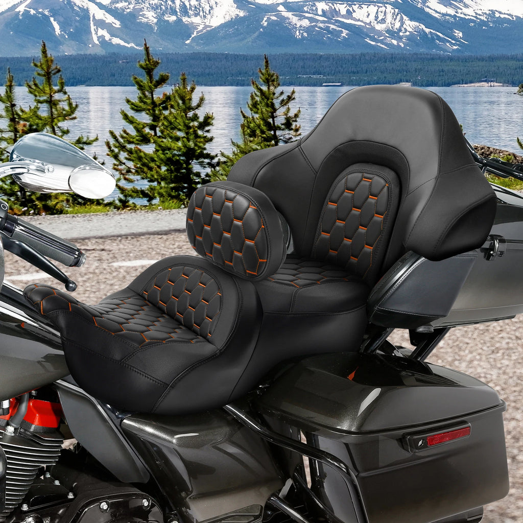 Rider Driver Passenger Seat & Backrest for Harley Electra Glide (2014–2023)
