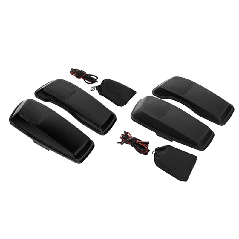 Matte Black Saddlebag Lid Speaker Grills for Touring (2014–2024)