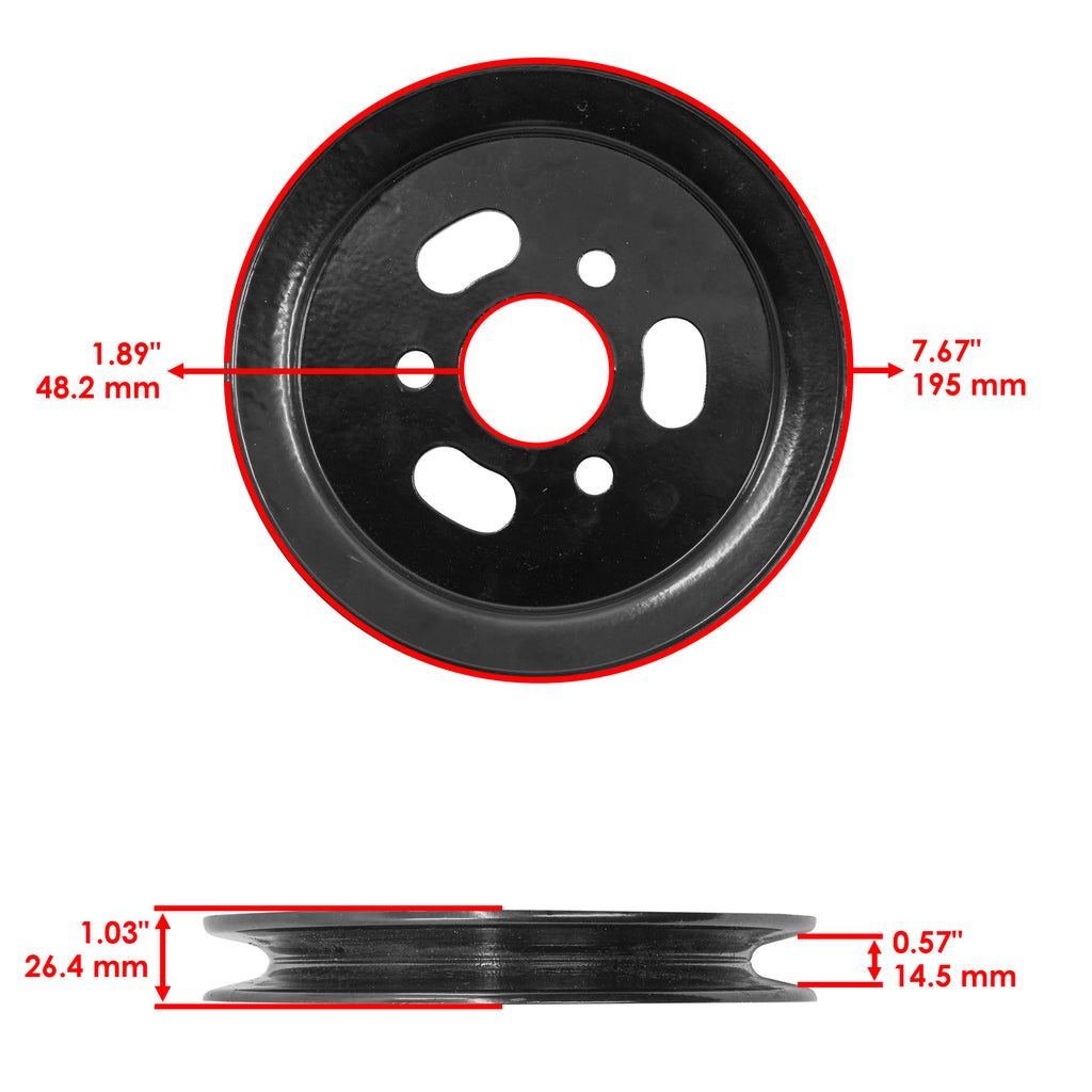 Deck Spindle Pulleys and Hub with Studs for Toro Z Master 5000 (2000–2000)