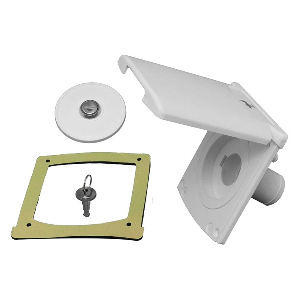 RV Fresh Water Gravity Inlet with Magnetic Lock Cover for Motorhome