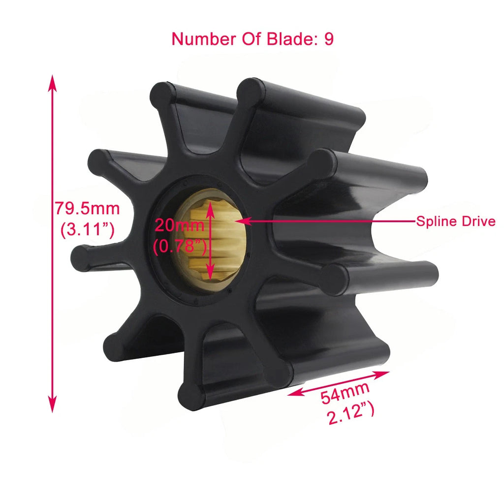 Impeller Kit for Yanmar Raw Sea Water Pump (128620-42201, 128620-42200)