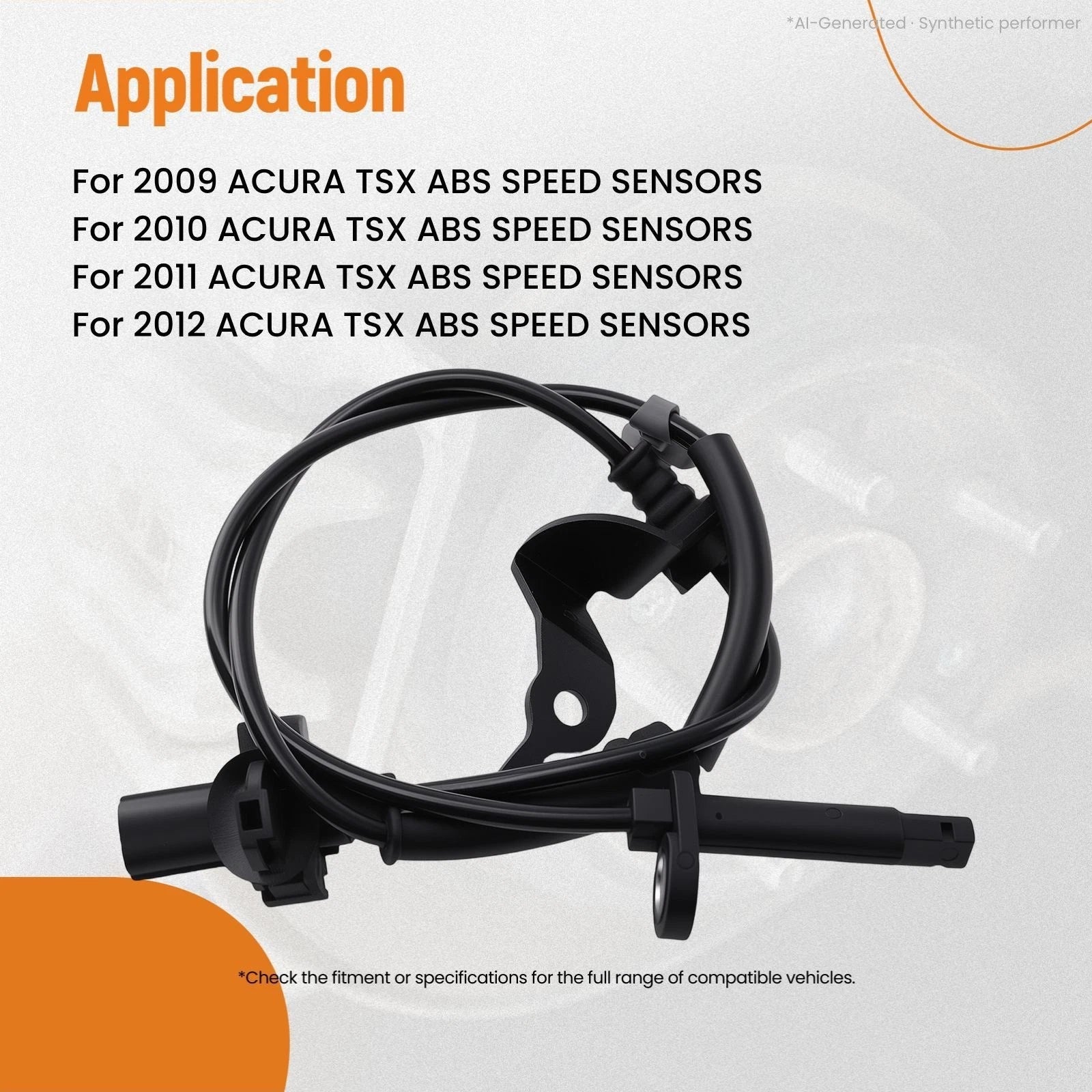 2X ABS Speed Sensor Front for Honda Accord (2008–2012) V26720136 AB0204