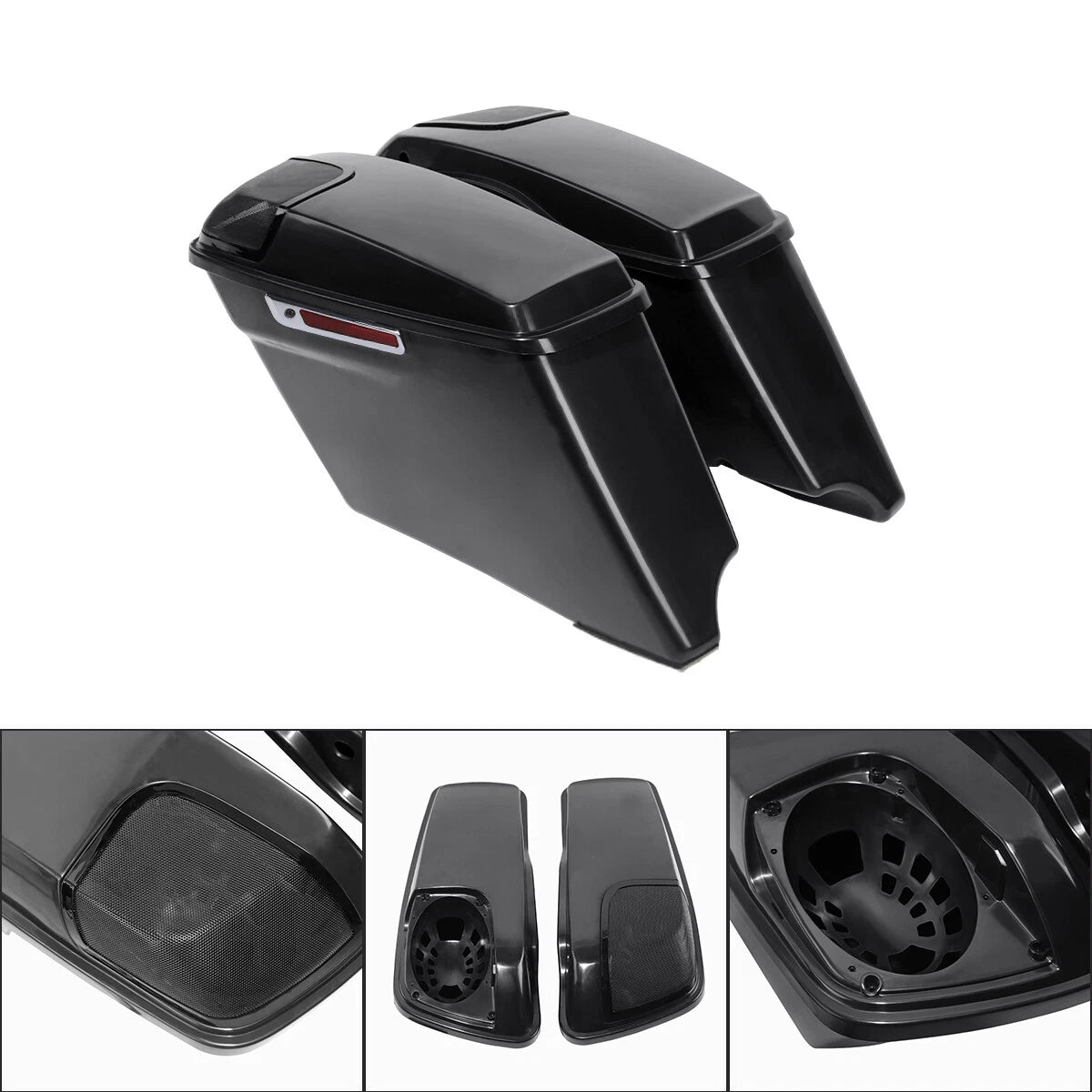 4'' Extended Hard Saddlebag for Harley Touring (1993–2013)