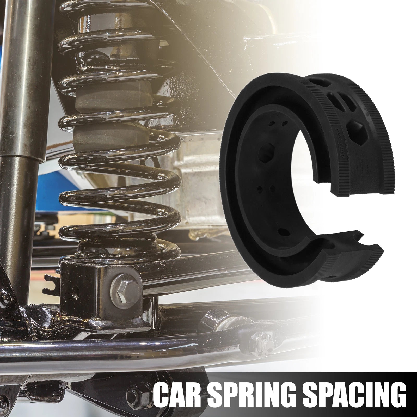 2 Pc Coil Spring Rubber Buffer for Ford and Chevy Universal E Type (E-Type)