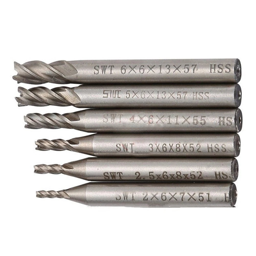 End Mill Tool Set 2-6mm Heavy Duty Replacement