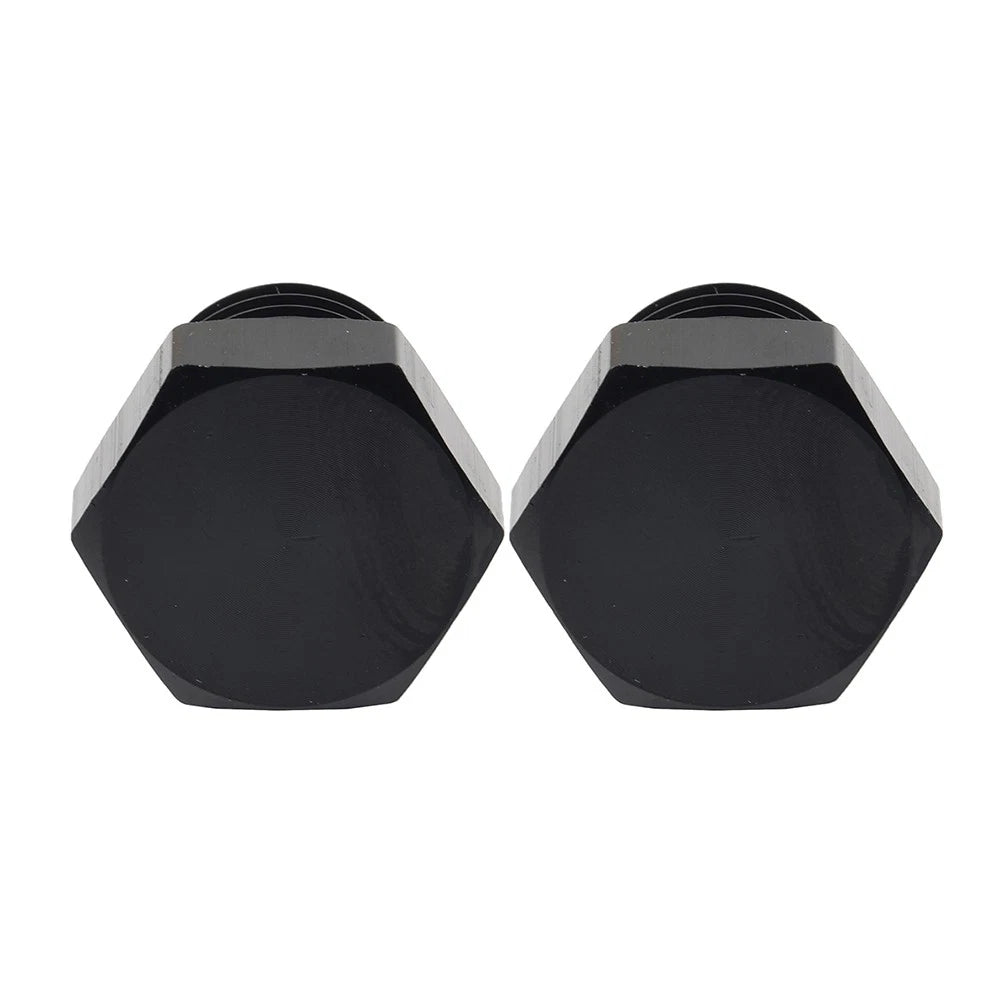 2Pcs Aluminum 6AN AN6 Block Off Cap ORB Plug Male Fitting Adapters