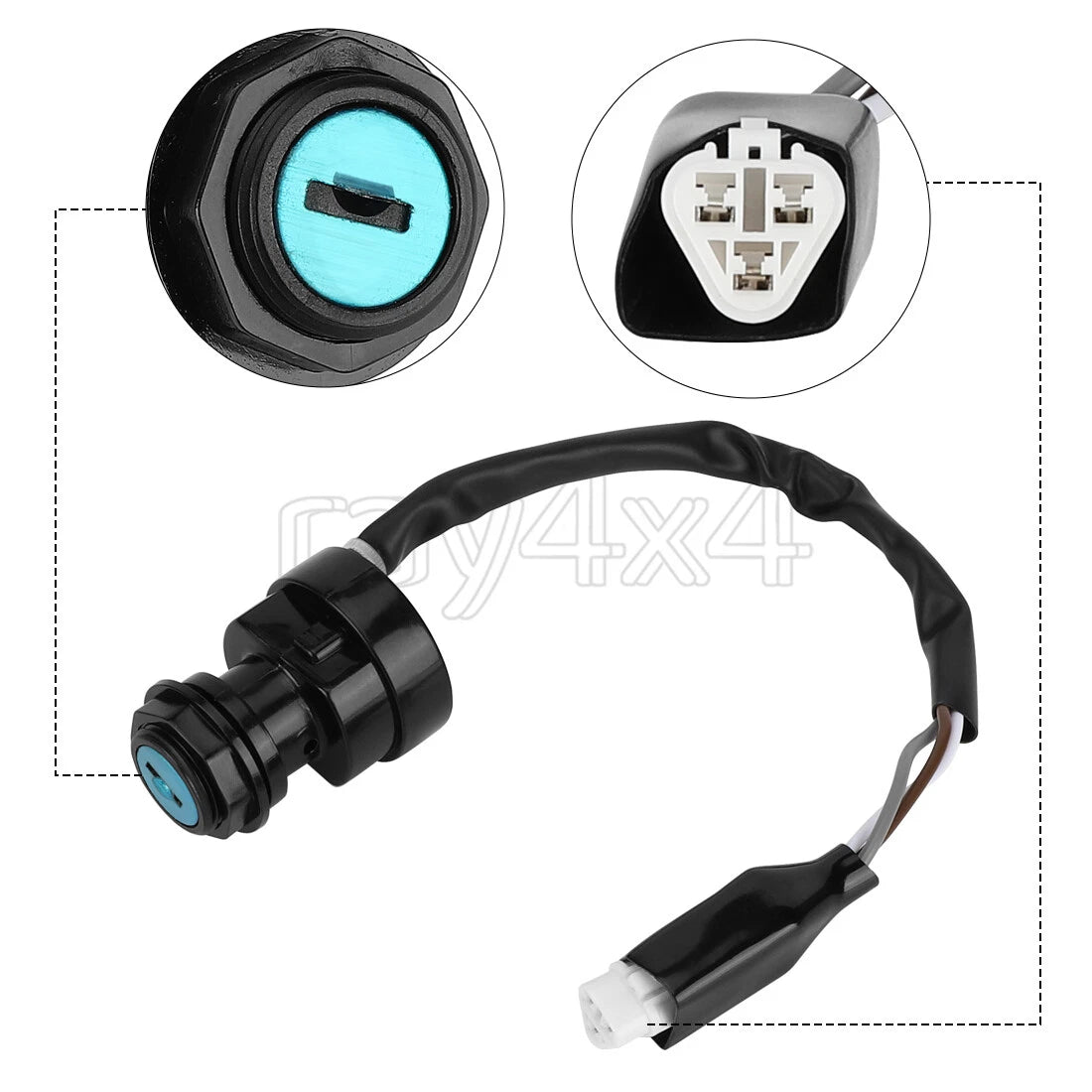 Ignition Key Switch for Kawasaki Brute Force 650/750 (2003–2020) #27005-0019