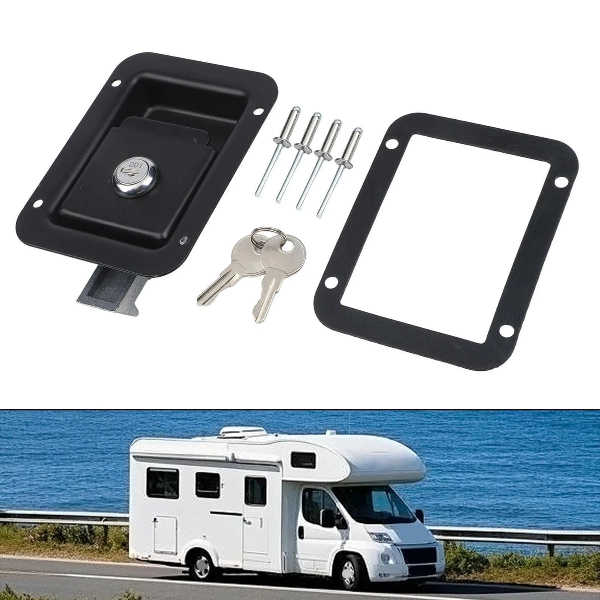 Camper Door Security Lock for Multiple Applications