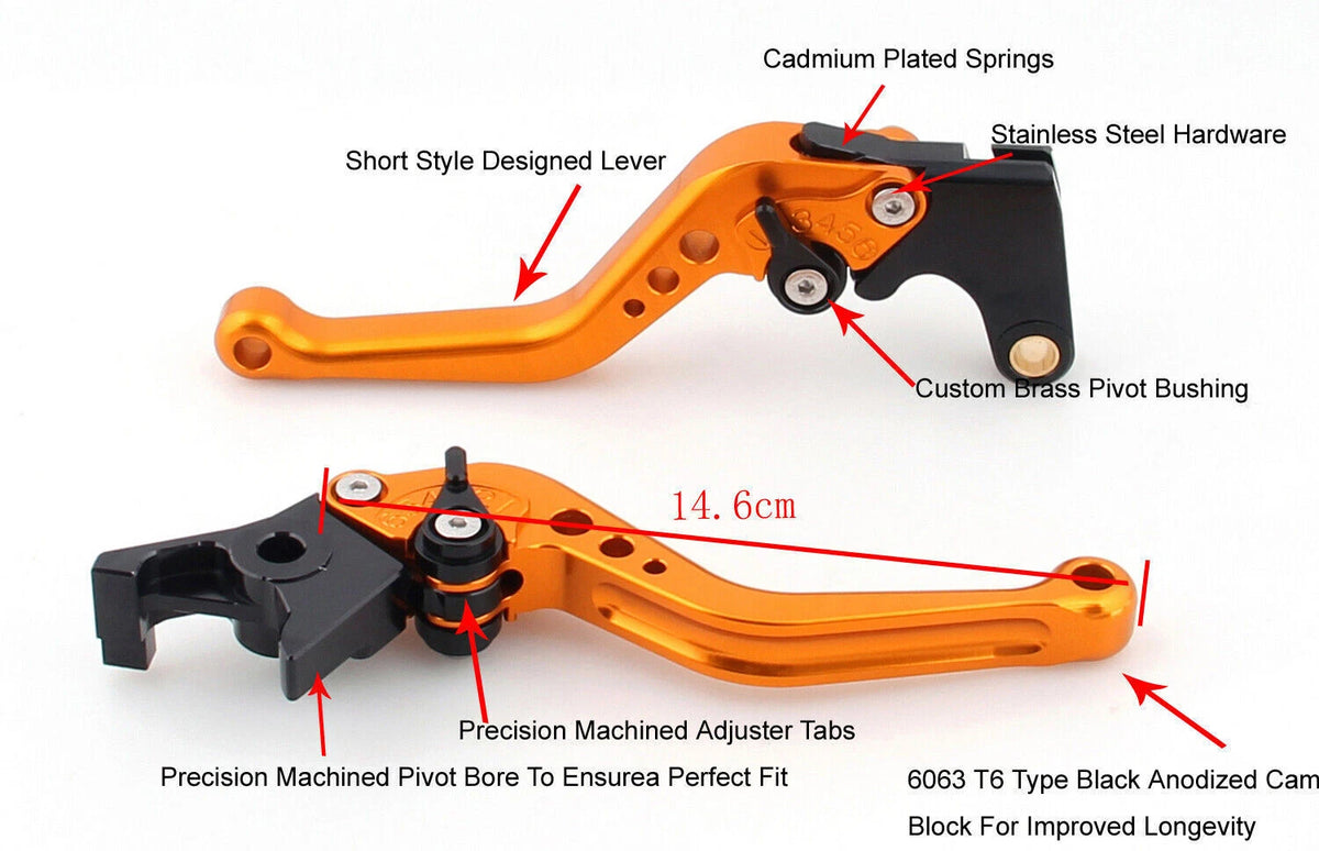 Short Brake Clutch Levers for Ducati 1299/1199/959/899 Panigale (2012–2018)