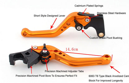 Short Brake Clutch Levers for Ducati 1299/1199/959/899 Panigale (2012–2018)