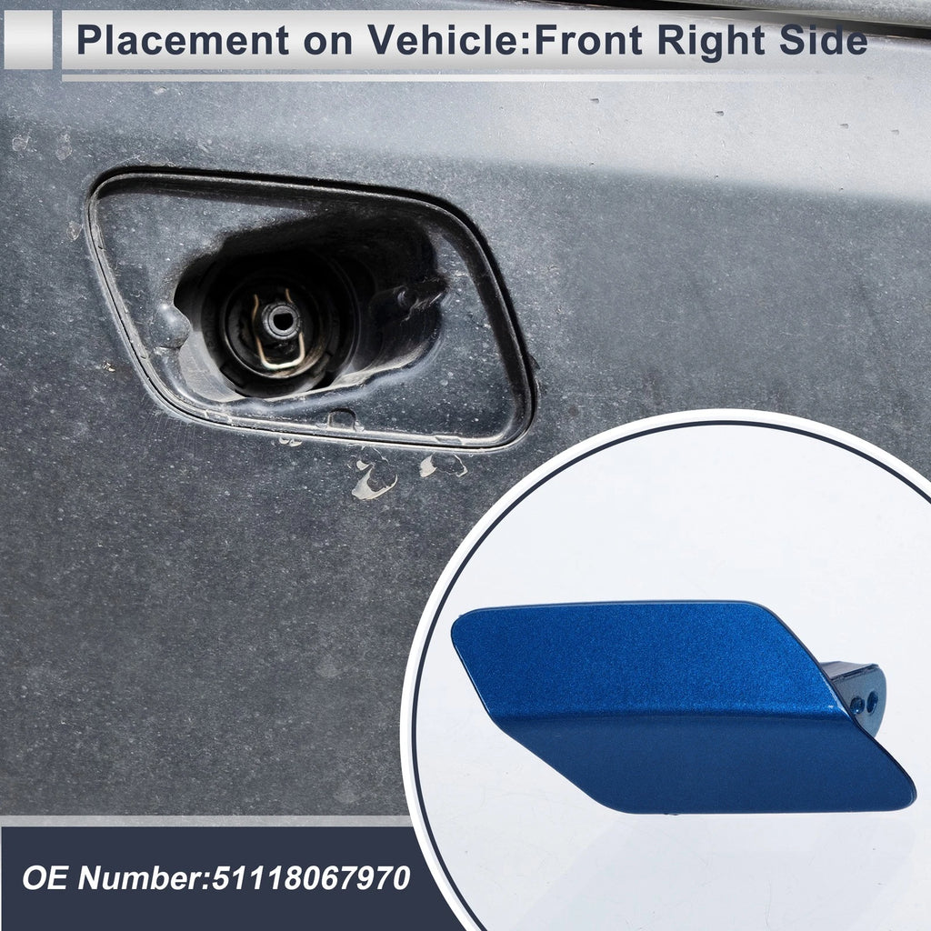Front Right Headlight Washer Nozzle Cover Cap Replacement for BMW 320i (2013–2018)
