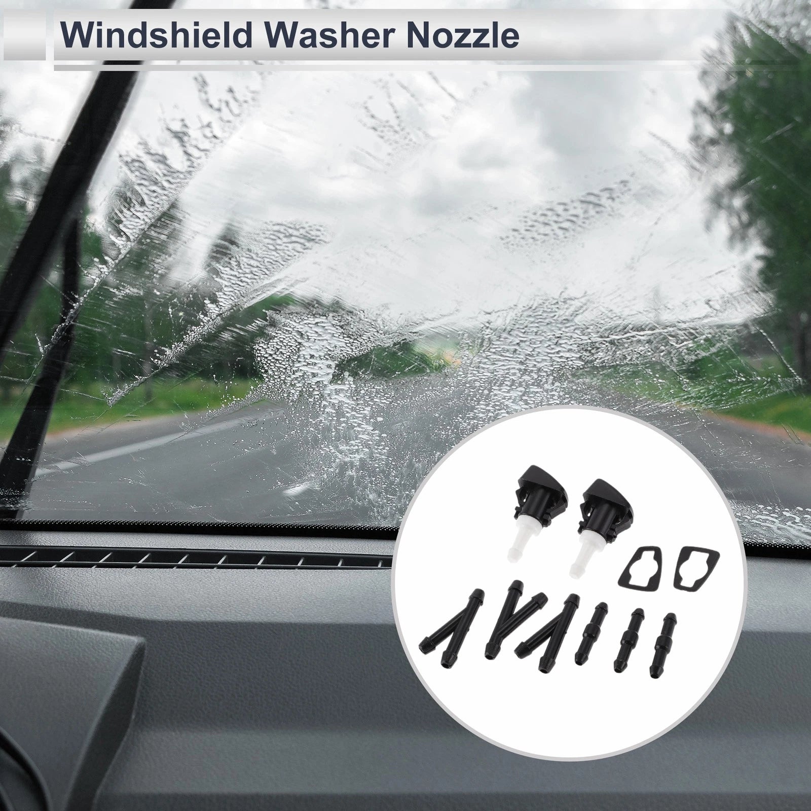 Washer Nozzle with 3 Hose Connectors for Subaru (2009–2014)