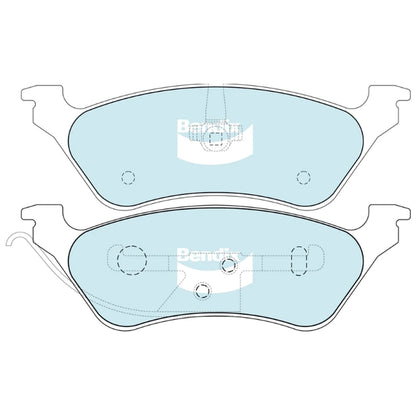 Set of 4 Bendix Rear Disc Brake Pads for Jeep Cherokee KJ (2001–2008)