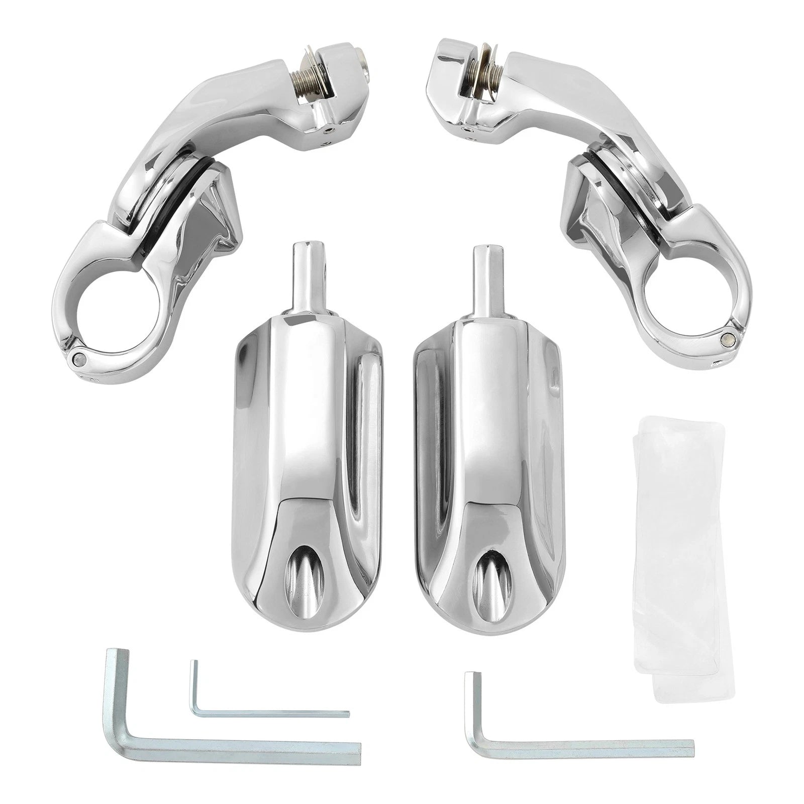 Chrome Engine Guard Footpeg for Harley (1 1/4", Short)