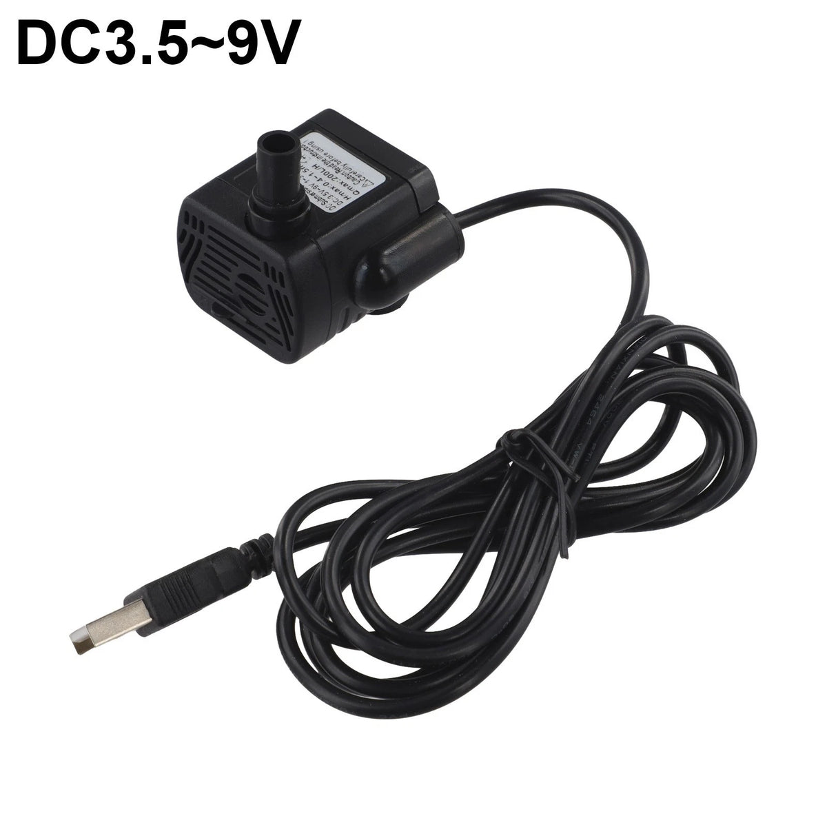 Compact USB Water Pump for Easy Mounting (DC 3 5 9V)
