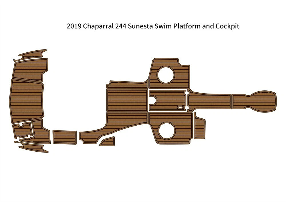 EVA Foam Teak Flooring Pad for Chaparral 244 Sunesta (2019)