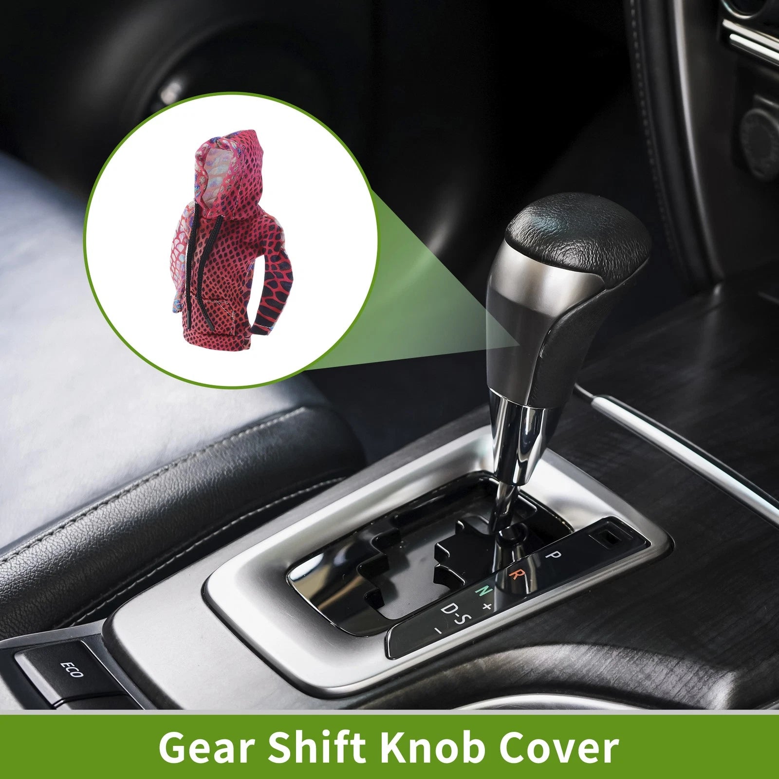 Gear Shift Knob Cover for Universal Fit (6.3"x5.12")