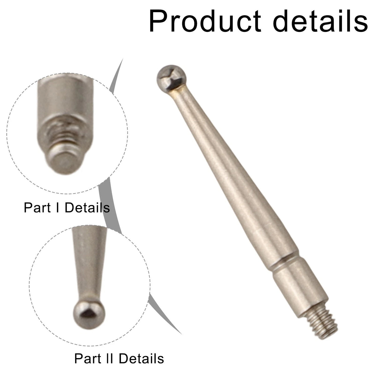 8 x 35mm Precision Threaded Rod for Dial Indicators and Measuring Tools