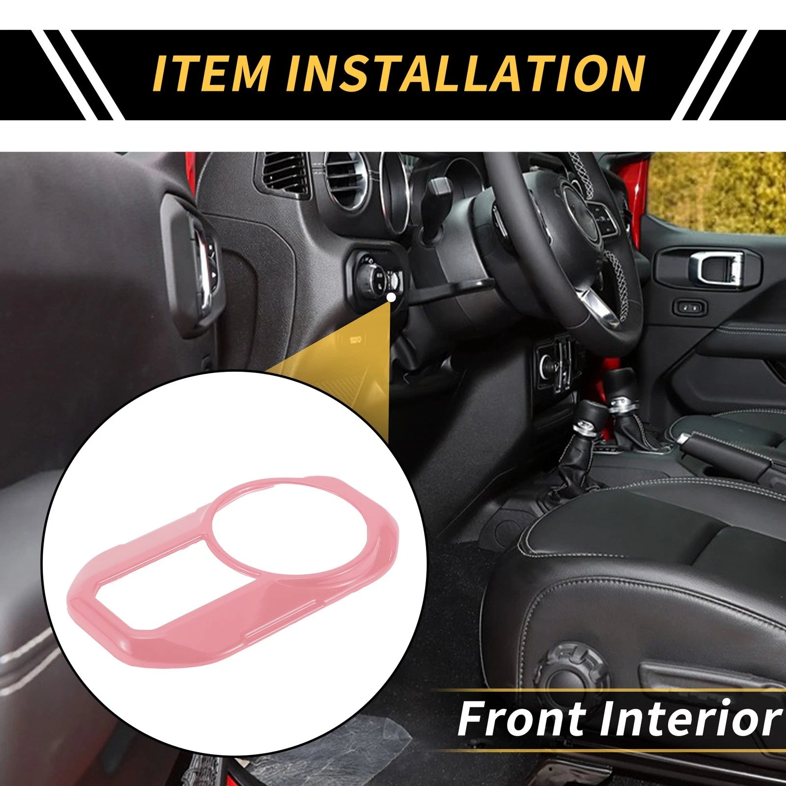 Side Console Headlight Button Panel Cove for Jeep Gladiator JT (2020–2024)