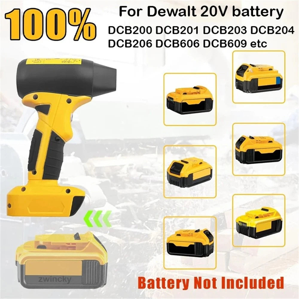 Portable Handheld Turbo Jet Fan Blowers For 18-20V Battery DCB200 DCB201 DCB203