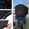Universal Outboard Motor Cover for 30-60 HP Engines (Black)