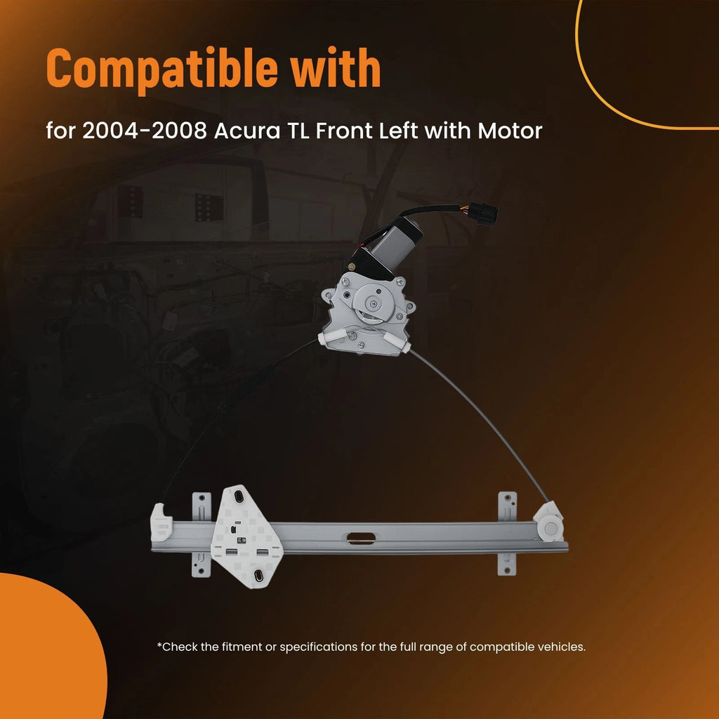 Electric Window Regulator & Motor Front Left for Acura TL (2004–2008) 751046