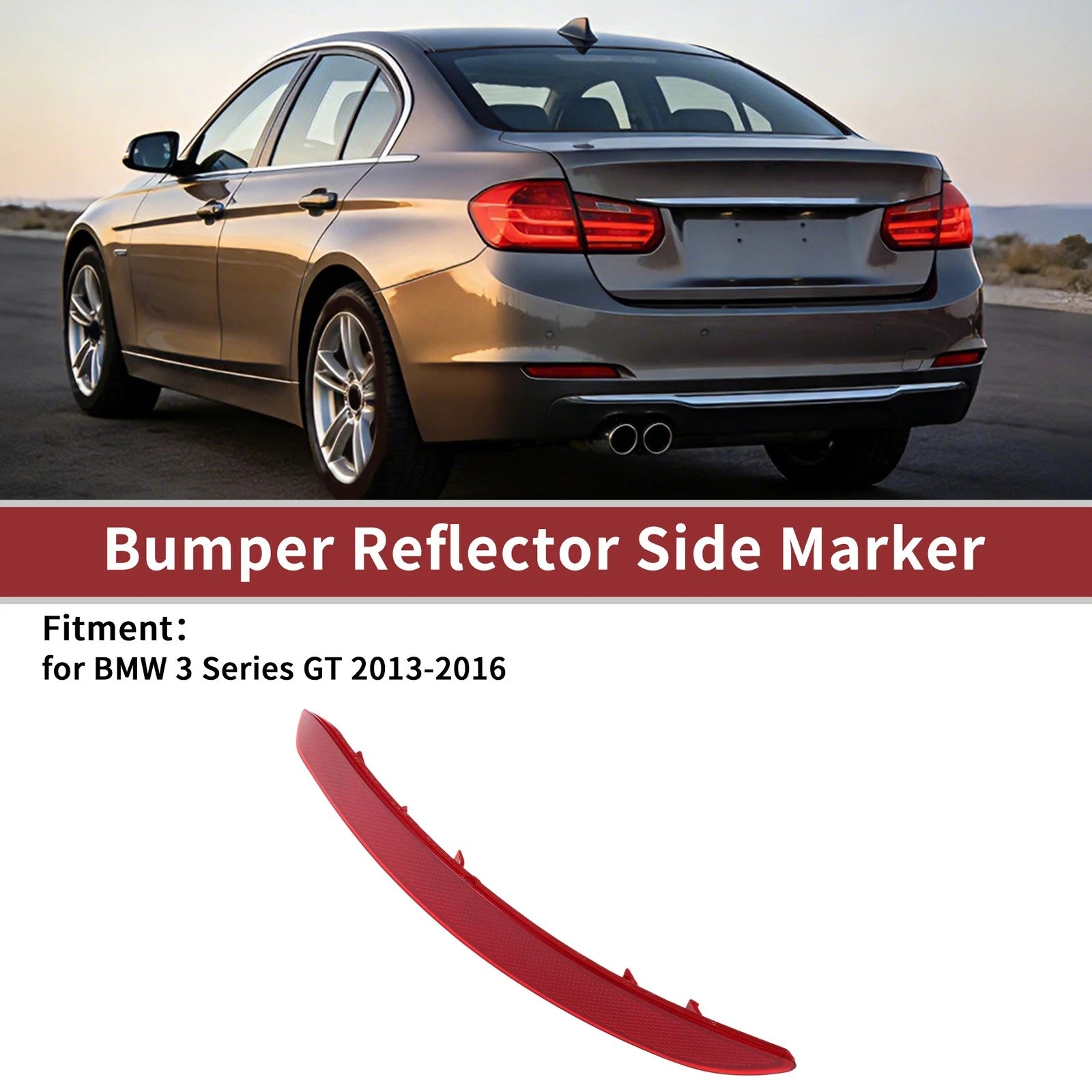 Rear Right Bumper Reflector Replacement for BMW 3 Series GT (2013–2016)