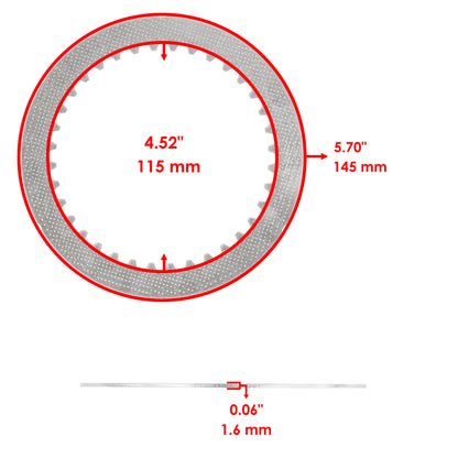 Clutch Steel Plates Replacement for Suzuki GSX600F Katana 600 (1992–1997)