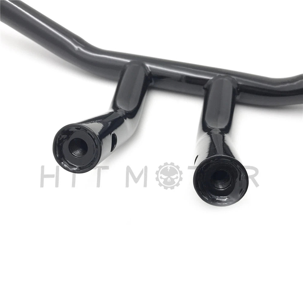 1-1/4" Flat Black 6" T-Bar Handlebars for Harley FLS FLSS FLST (2000–2017)