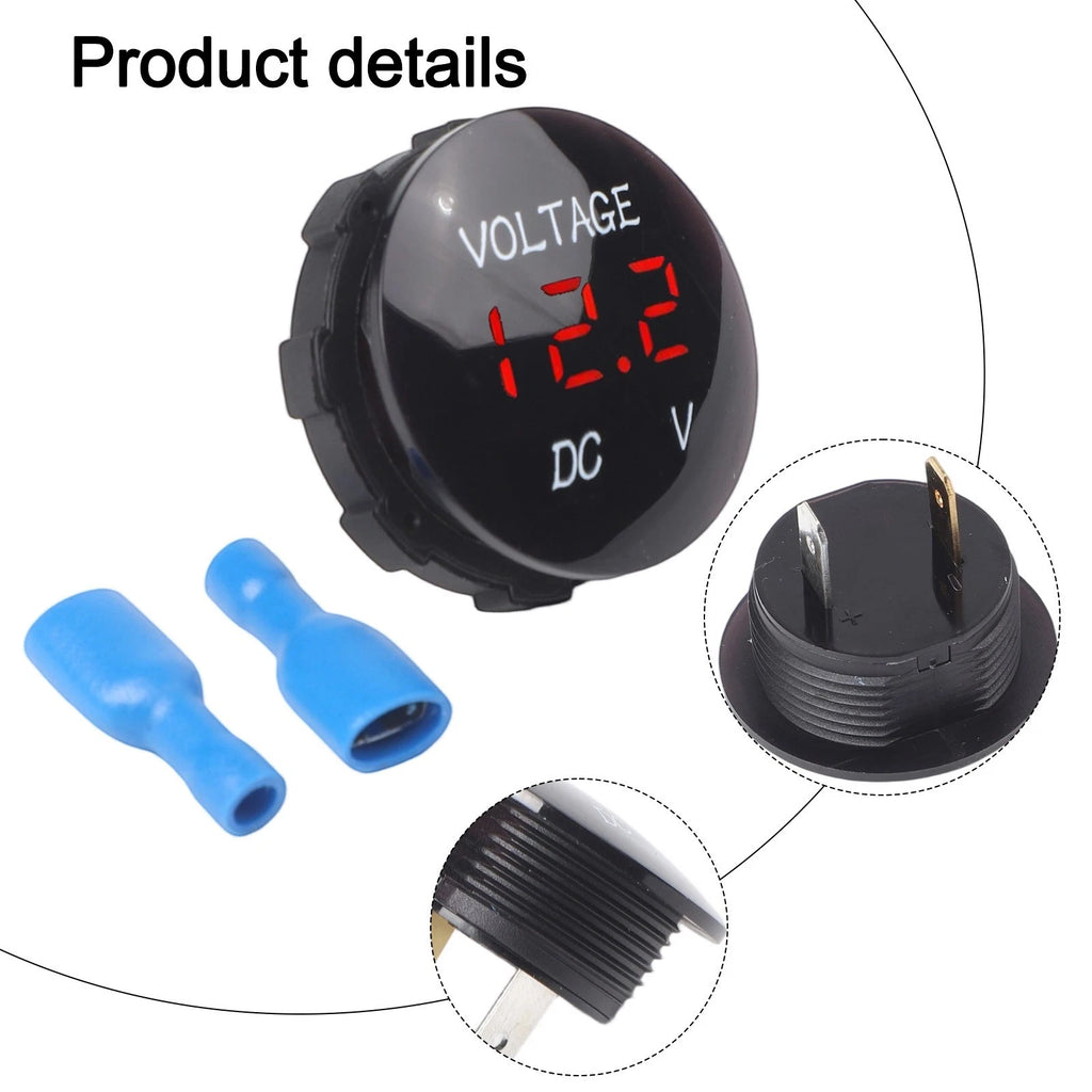 LED Voltage Meter for Car Marine Motorcycle Battery Level Check