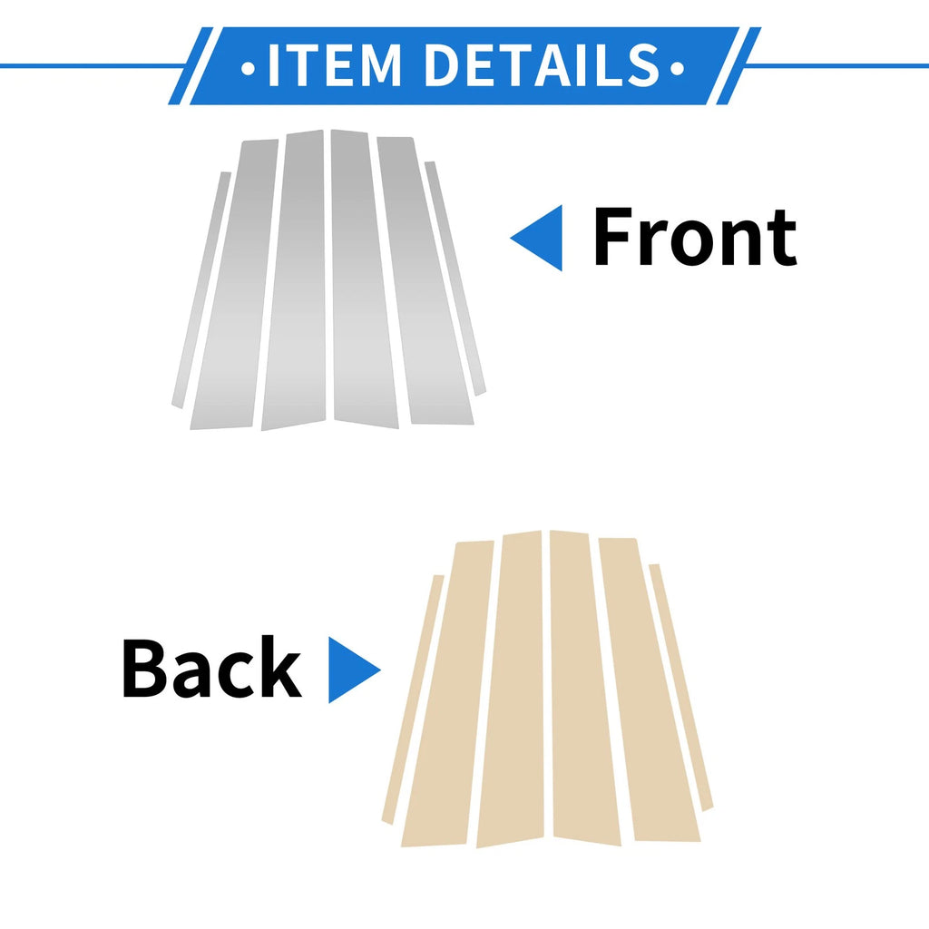 6 Pcs Door Pillar Window Trim for Hyundai Tucson IX35 (2016–2021)