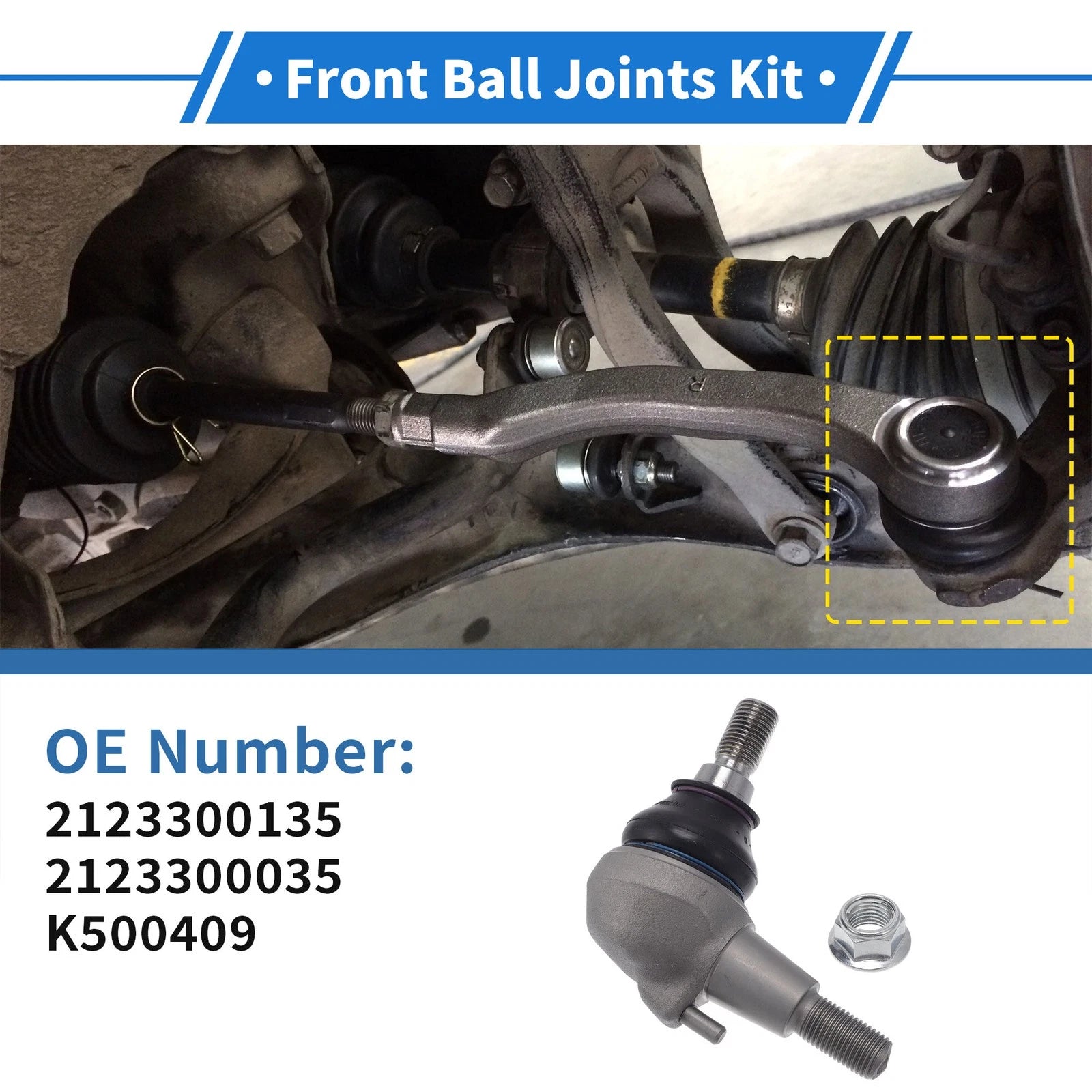 2 Pcs Front Lower Ball Joints Replacement for Mercedes-Benz E-Class (2009–2016)