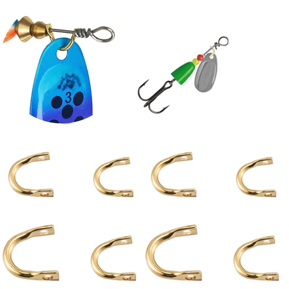100pcs Metal Clevises for DIY Fishing Spinnerbaits and Rigs