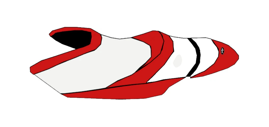 Seat Cover for Yamaha FZR (2012–2016) Blacktip Red and White