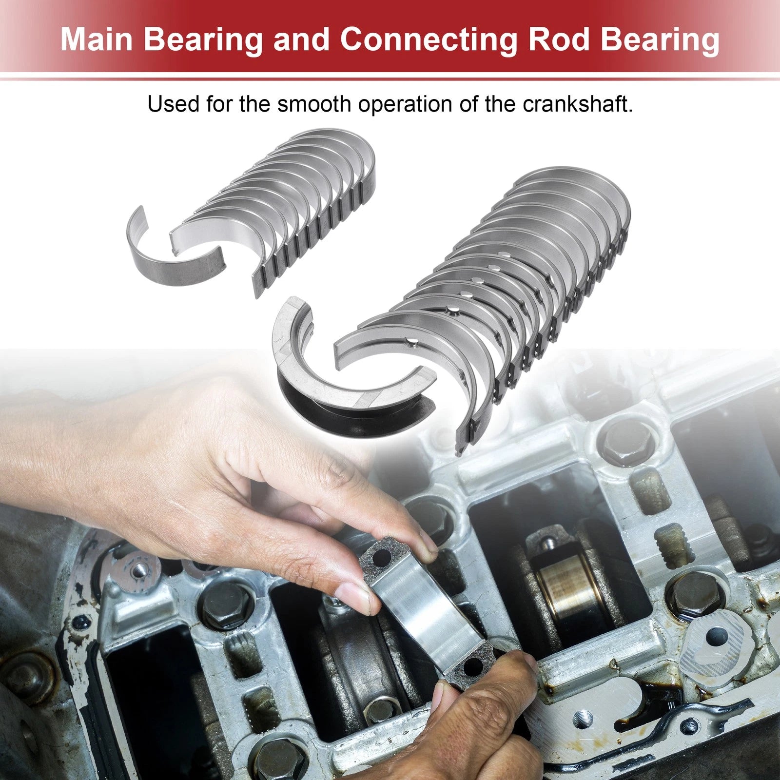 Engine Main and Connecting Rod Bearing Kit Replacement for BMW 125i (2006–2013)