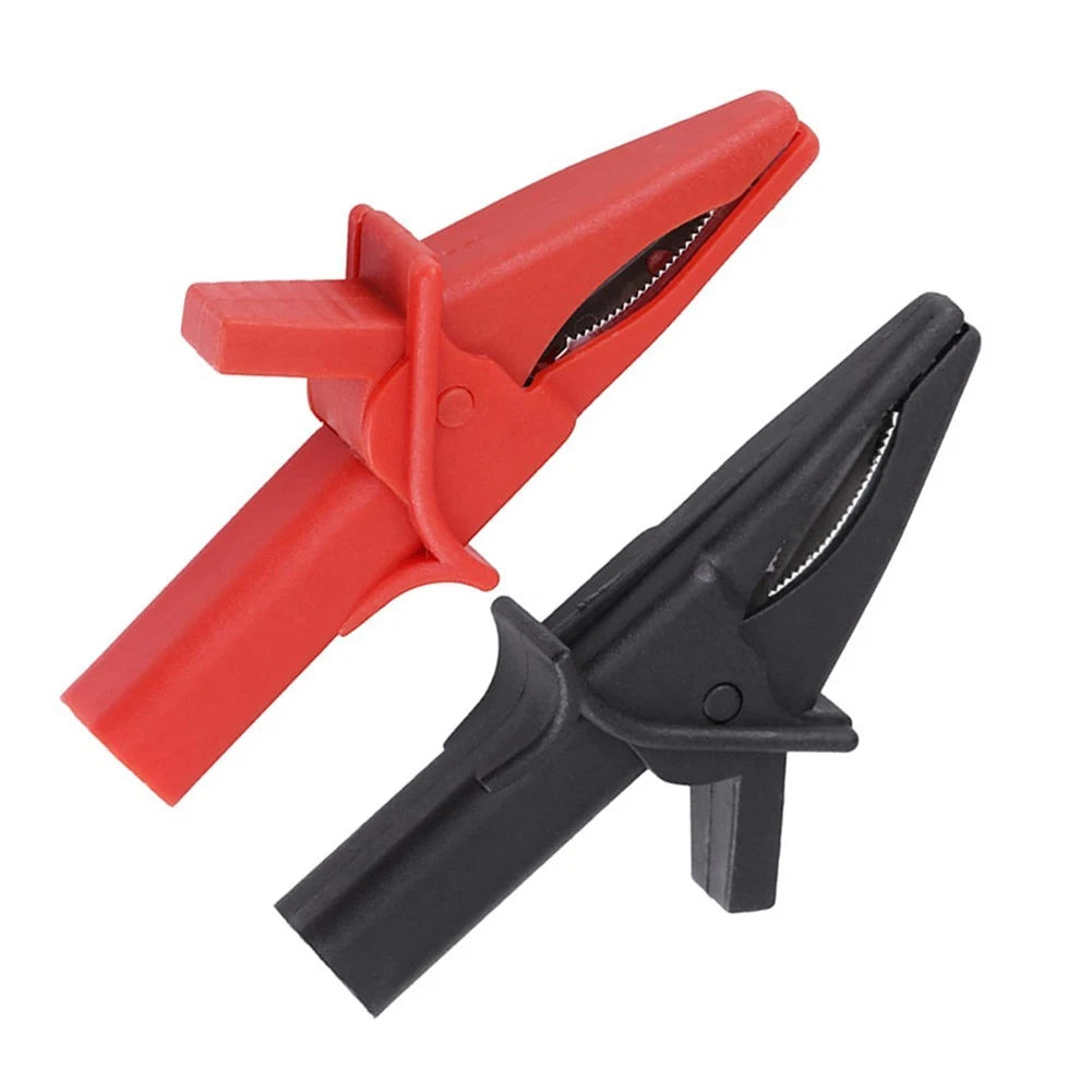 2X Insulated Crocodile Clips for Reliable Connection Tools