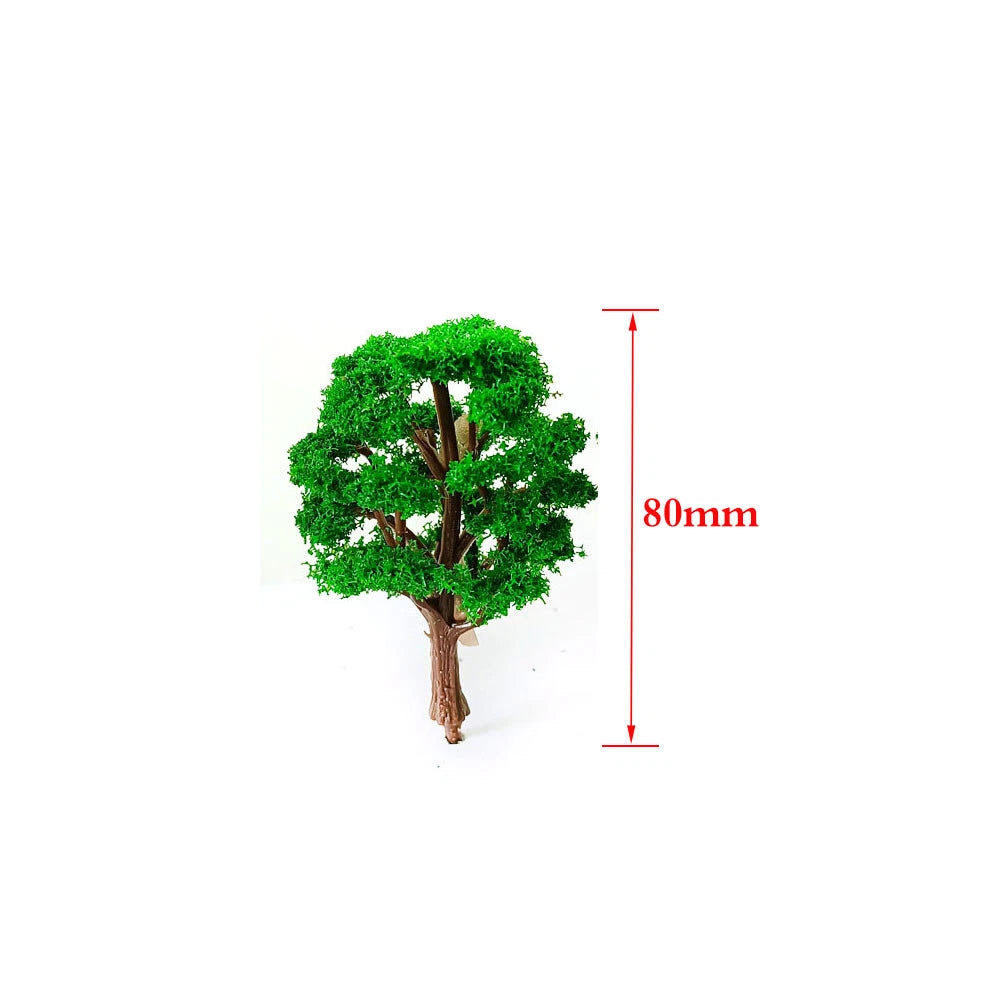 20pcs 8cm Green Model Trees for Train Railroad Landscape Scenery