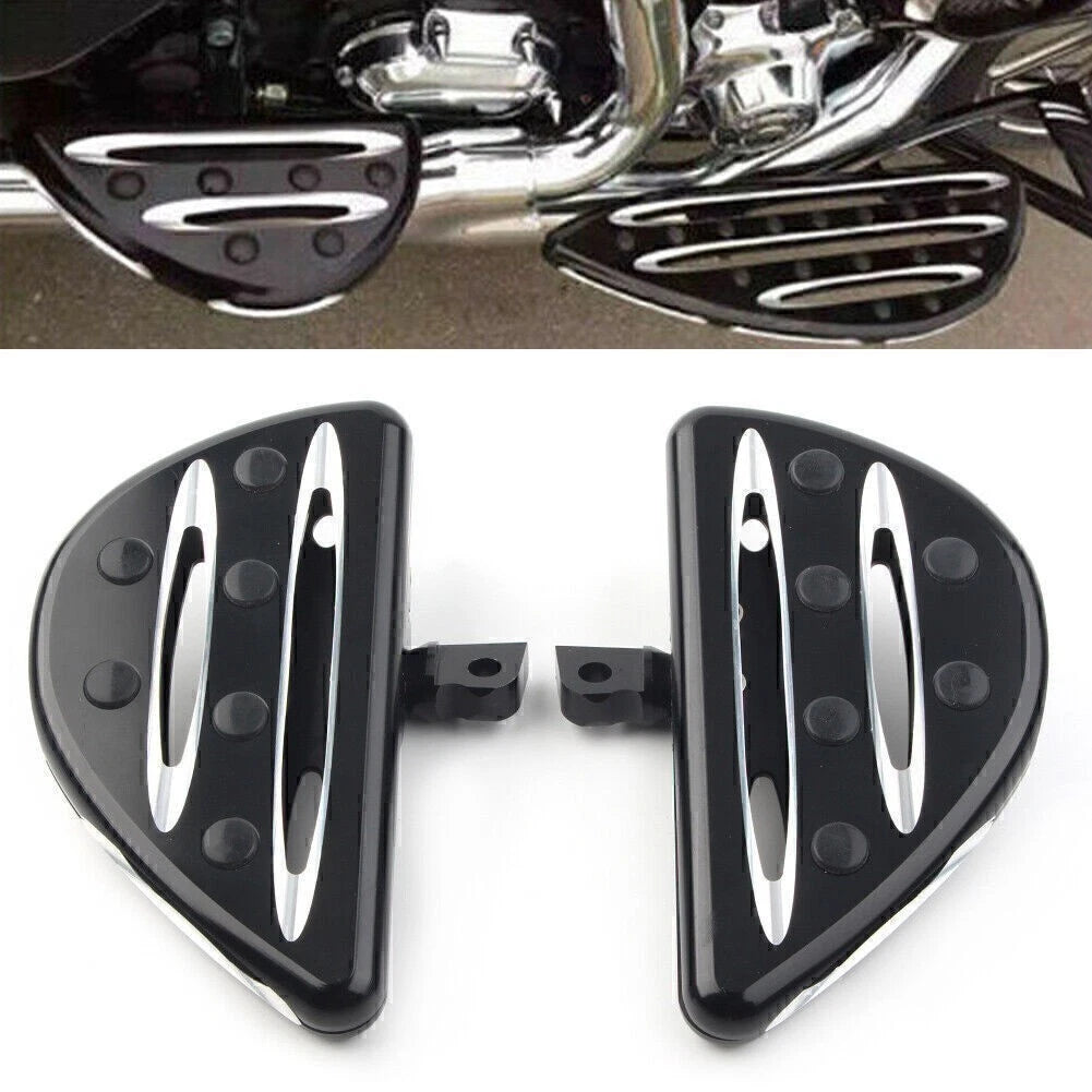 Rear Passenger Floorboards Foot Pegs for Harley Electra Glide Dyna (–)