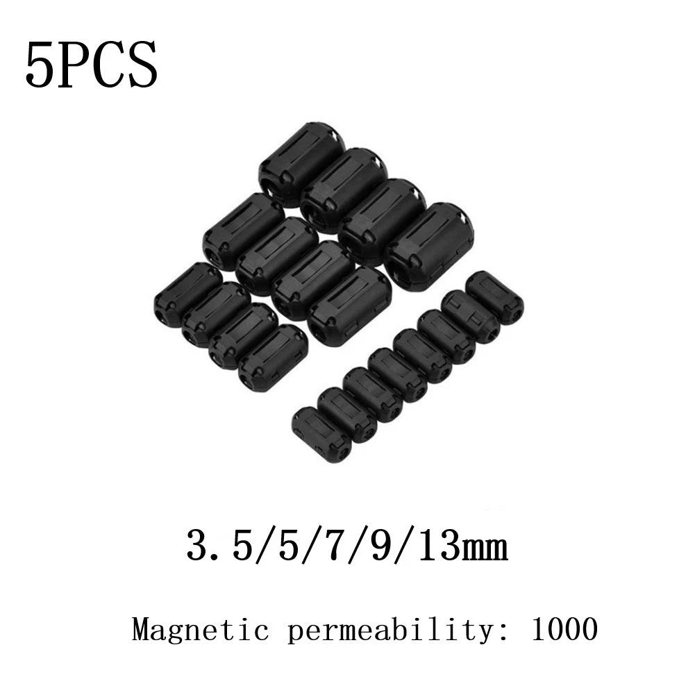 Ferrite Core Beads Set of 5 for Noise Suppression