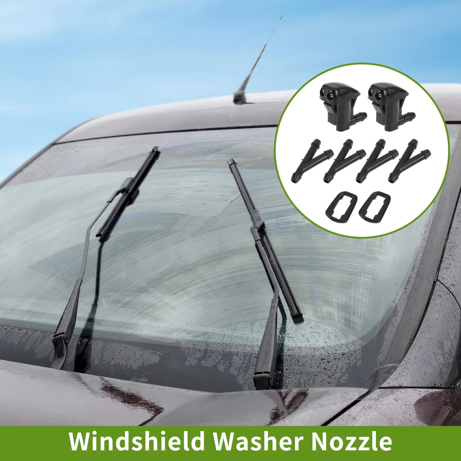 Windshield Washer Nozzle with Hose Connector for Toyota (2010–2018)