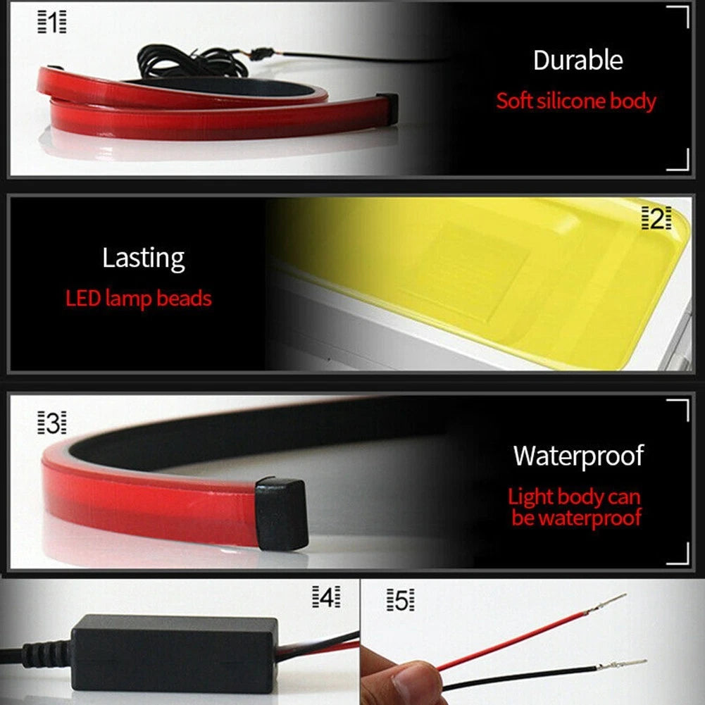 LED Windshield Light Strip Signal Bar Lamp for Auto Car (90cm)