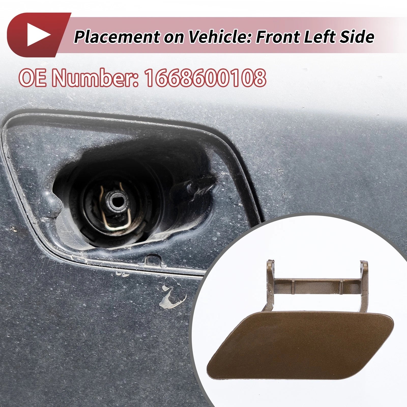 Front Left Washer Nozzle Cover Cap for Mercedes-Benz ML350 (2012–2015)