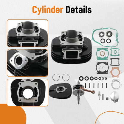 Piston Cylinder Crank Gaskets Seal Rebuild Kit for Yamaha Blaster (1988–2006)