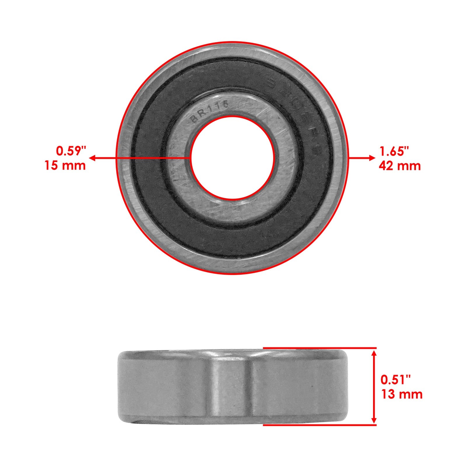 Front Wheel Ball Bearings Replacement for Suzuki GSX600F Katana 600 (1988–2002)