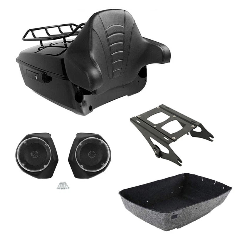 Trunk Rack Backrest Speakers for Harley Touring (2014–2023)