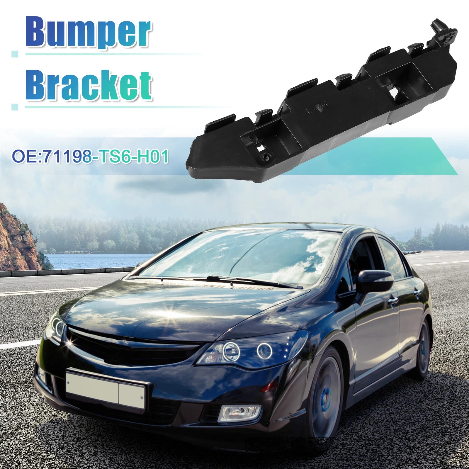 Left Front Bumper Bracket for Honda Civic (2012–2015) NO.71198-TS6-H