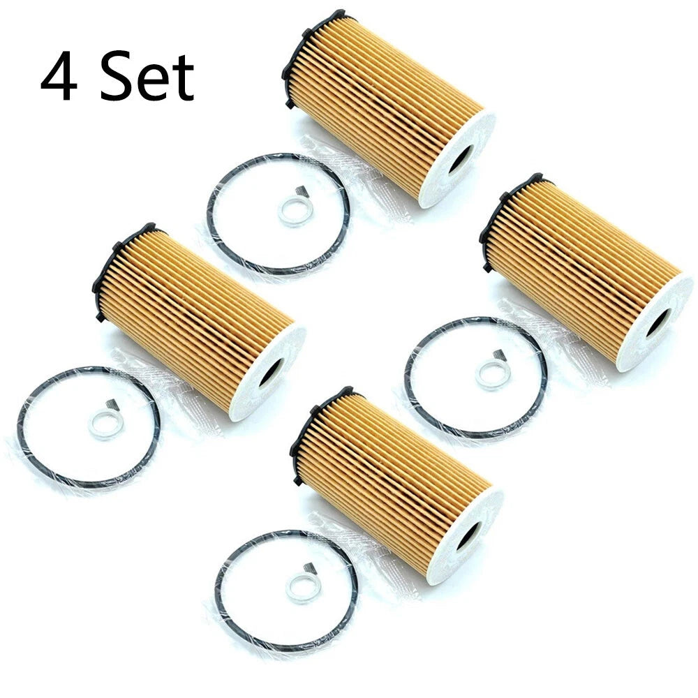 Set of 4 Engine Oil Filters for Hyundai Azera, Kia Cadenza, Sedona, Sorento (26320-3CAA0)