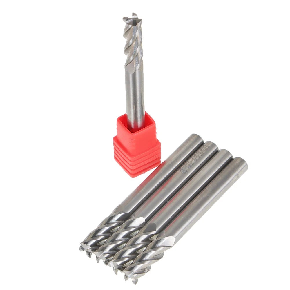 5 PCS 1/4" 4 Flute Carbide End Mill for