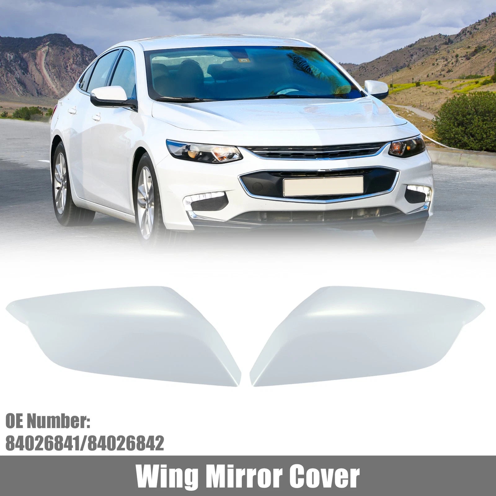 Side Door Wing Mirror Cover Pair Replacement for Chevy (2014–2020)