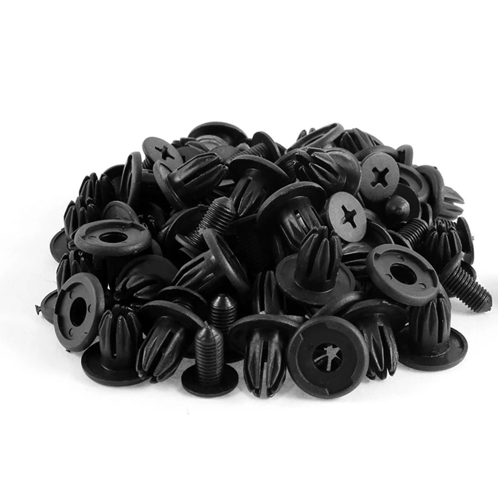 50 Pcs 10mm Push Screw Rivets Clips for Car Door Panel